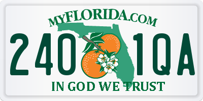 FL license plate 2401QA