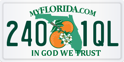 FL license plate 2401QL
