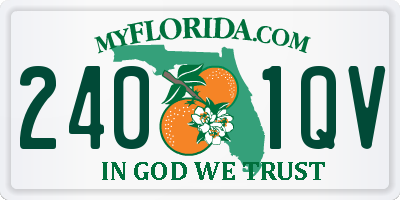 FL license plate 2401QV