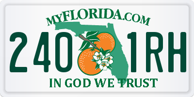 FL license plate 2401RH