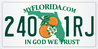 FL license plate 2401RJ