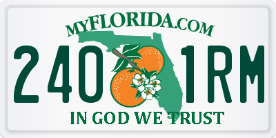 FL license plate 2401RM