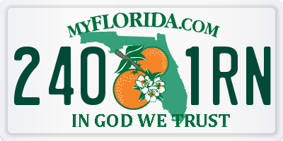 FL license plate 2401RN