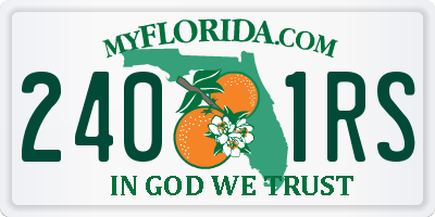 FL license plate 2401RS