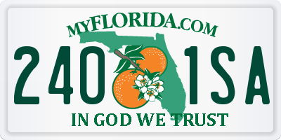 FL license plate 2401SA