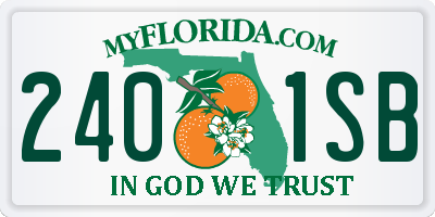 FL license plate 2401SB