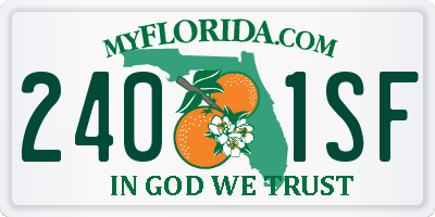 FL license plate 2401SF