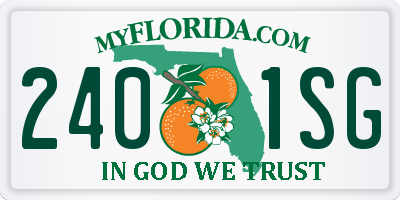 FL license plate 2401SG