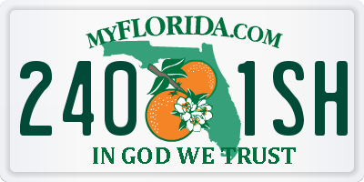 FL license plate 2401SH