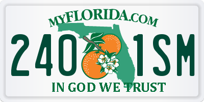 FL license plate 2401SM
