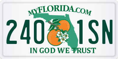 FL license plate 2401SN