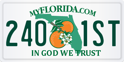 FL license plate 2401ST