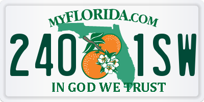 FL license plate 2401SW