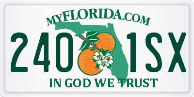 FL license plate 2401SX