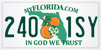 FL license plate 2401SY
