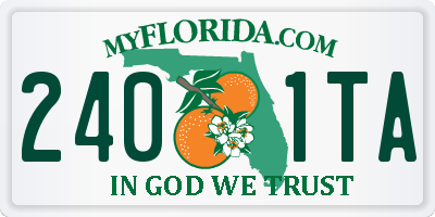 FL license plate 2401TA
