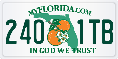 FL license plate 2401TB