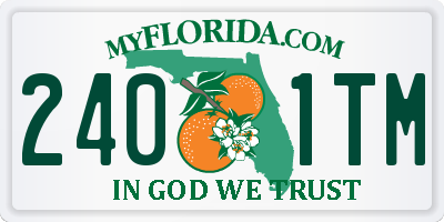 FL license plate 2401TM