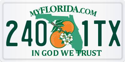 FL license plate 2401TX