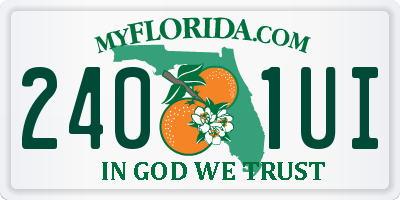 FL license plate 2401UI