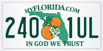 FL license plate 2401UL