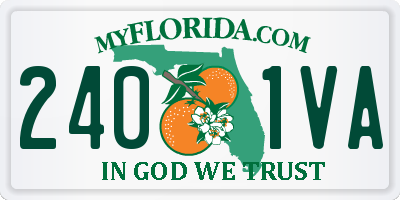FL license plate 2401VA