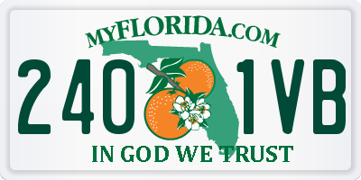 FL license plate 2401VB