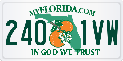 FL license plate 2401VW