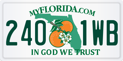FL license plate 2401WB