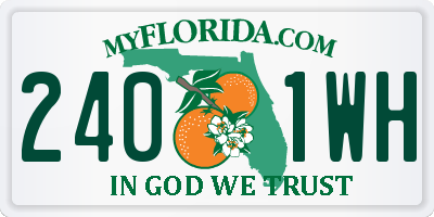 FL license plate 2401WH