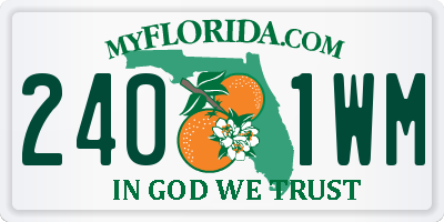 FL license plate 2401WM