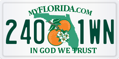 FL license plate 2401WN