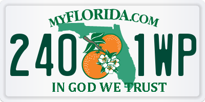 FL license plate 2401WP