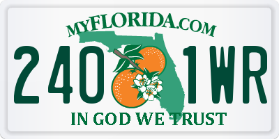 FL license plate 2401WR