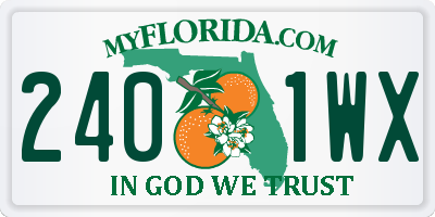 FL license plate 2401WX