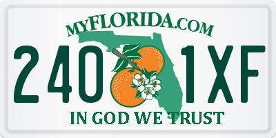 FL license plate 2401XF