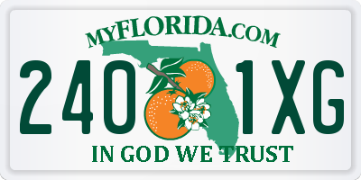 FL license plate 2401XG