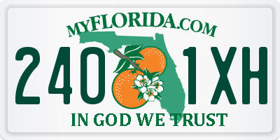 FL license plate 2401XH