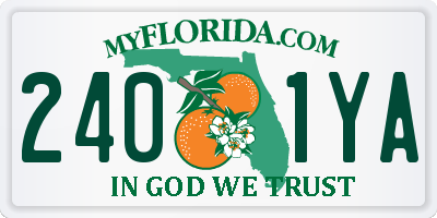 FL license plate 2401YA