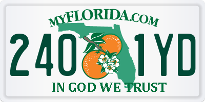 FL license plate 2401YD