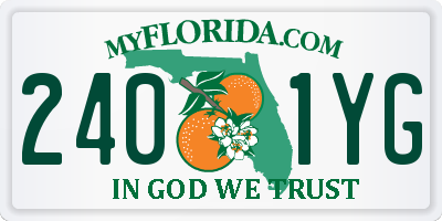 FL license plate 2401YG