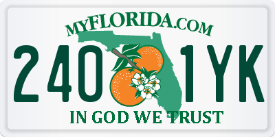 FL license plate 2401YK