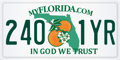 FL license plate 2401YR