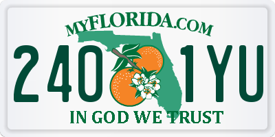 FL license plate 2401YU