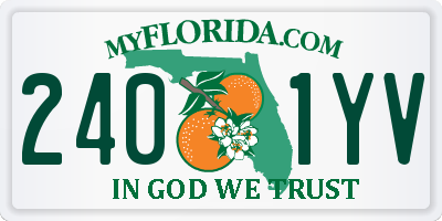 FL license plate 2401YV