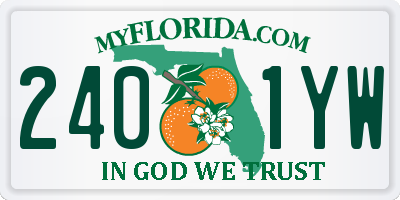 FL license plate 2401YW
