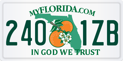 FL license plate 2401ZB
