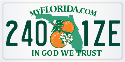 FL license plate 2401ZE