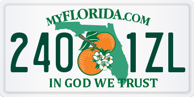 FL license plate 2401ZL