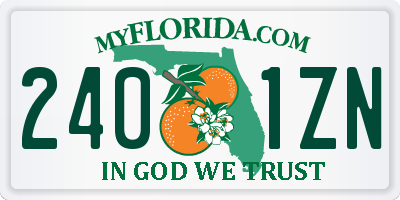 FL license plate 2401ZN